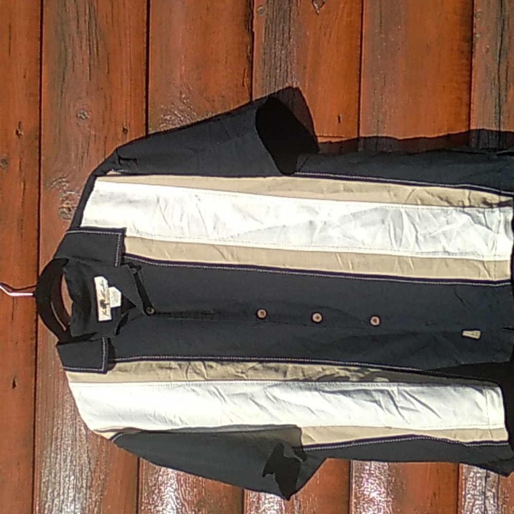 🎳 Charlie Sheen Marlin BOWLING Mens Button SHIRT  Sz L